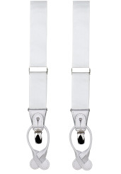 WHITE RIBBED SUSPENDERS
