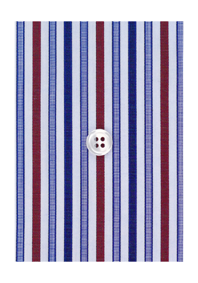 NAVY RED STRIPE POPLIN