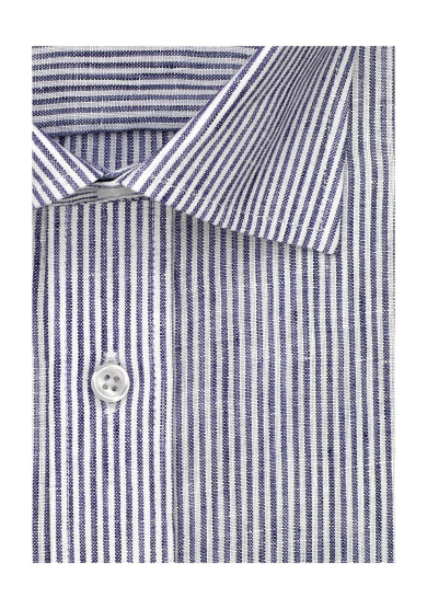 NAVY STRIPE LINEN