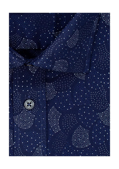 NAVY FANTASY DOTS PRINTED POPLIN