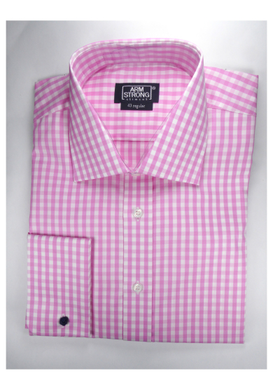 PINK CHECK POPLIN