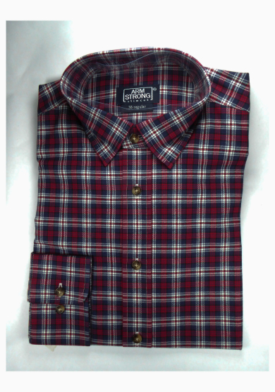 RED NAVY CHECK TWILL