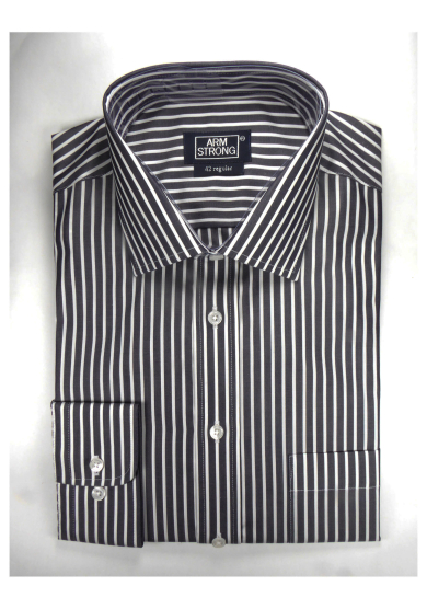 GREY STRIPE POPLIN