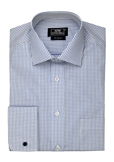 BLUE CHECK POPLIN