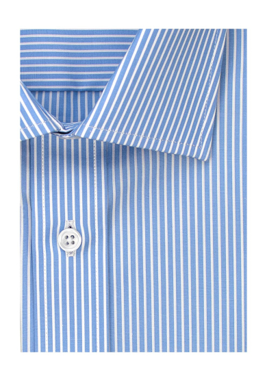 ECO LIGHT BLUE STRIPE POPLIN