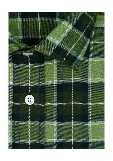 GREEN BROWN CHECK TWILL