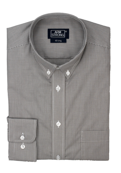 BROWN CHECK POPLIN