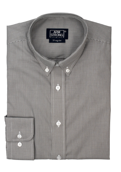 BROWN CHECK POPLIN