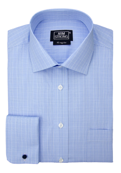 LIGHT BLUE PRINCE OF WALES POPLIN