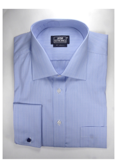 BLUE CHECK POPLIN