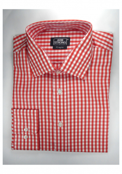 RED CHECK POPLIN