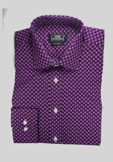 PURPLE PRINTED POPLIN