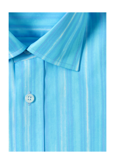 LIGHT BLUE STRIPE PRINTED POPLIN