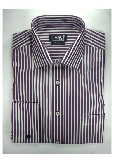 PURPLE STRIPE POPLIN