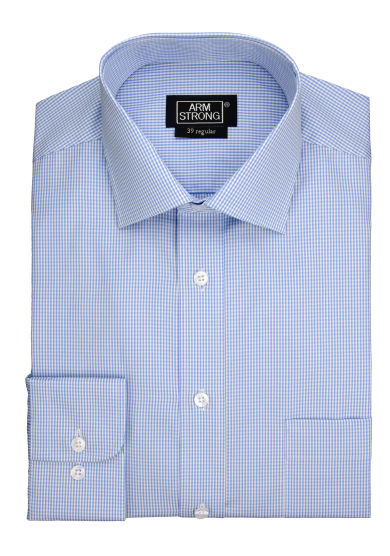 LIGHT BLUE CHECK POPLIN