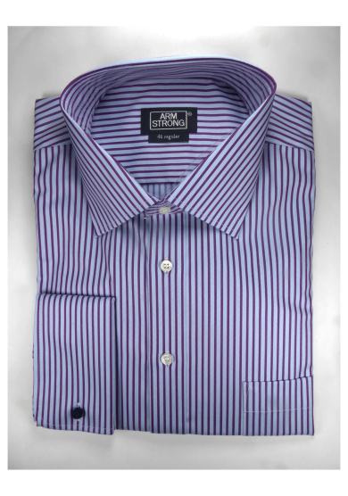 PURPLE BLUE STRIPE OXFORD