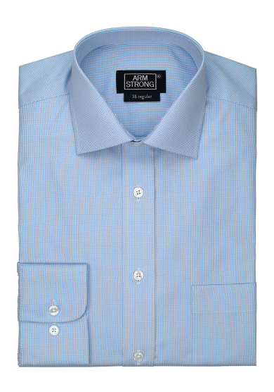 LIGHT BLUE DOGTOOTH PINPOINT OXFORD