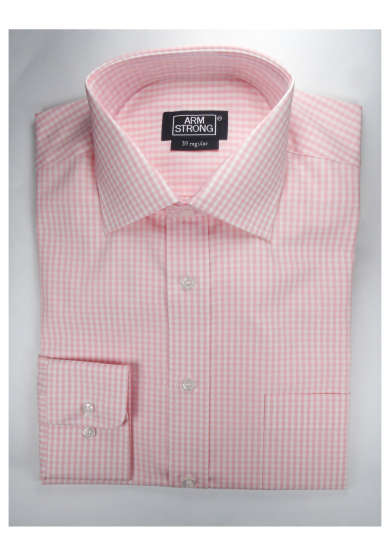 PINK CHECK POPLIN