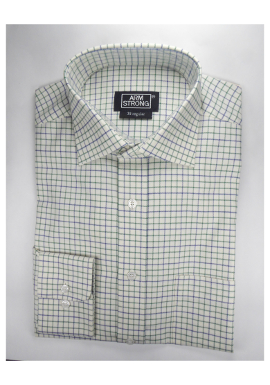 GREEN BLUE CHECK TWILL