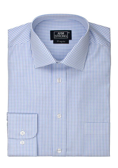 LIGHT BLUE CHECK POPLIN