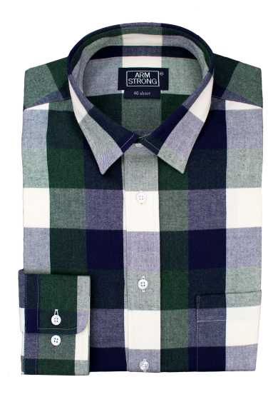 GREEN NAVY CHECK TWILL