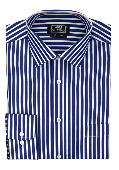 NAVY STRIPE POPLIN