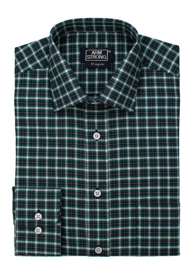 GREEN NAVY CHECK TWILL