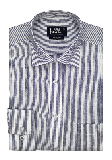 NAVY STRIPE LINEN