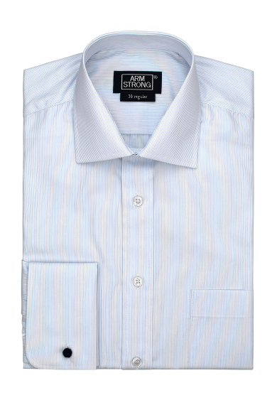 LIGHT BLUE STRIPE POPLIN