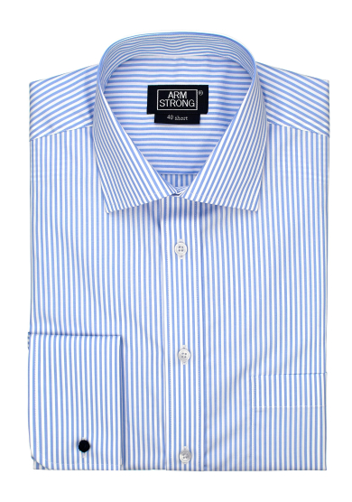 LIGHT BLUE STRIPE POPLIN