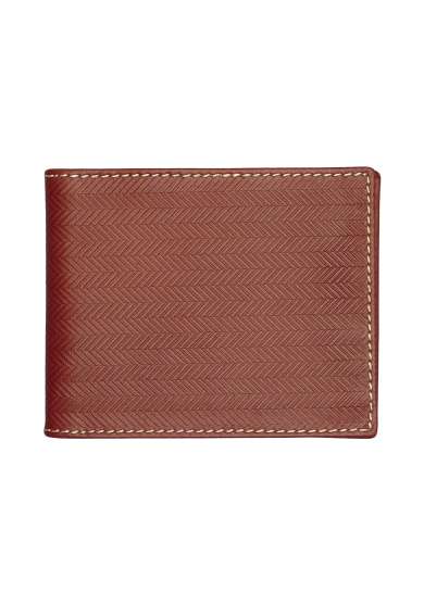 BROWN HERRINGBONE WALLET