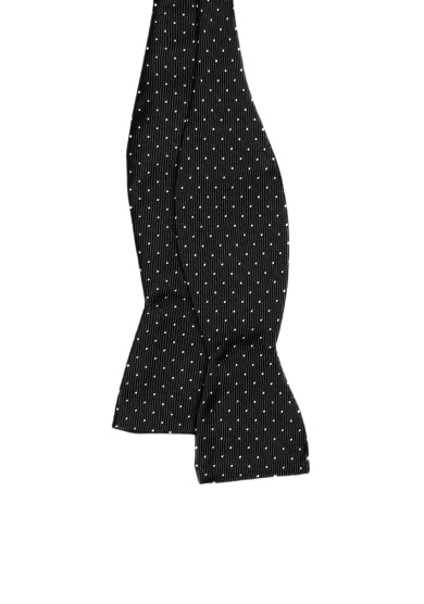 BLACK WHITE DOT BOW TIE