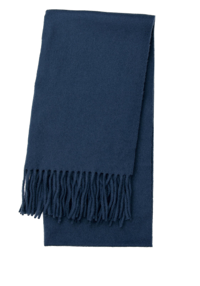 NAVY LAMBSWOOL SCARF