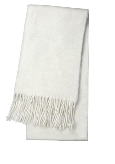 WHITE LAMBSWOOL SCARF