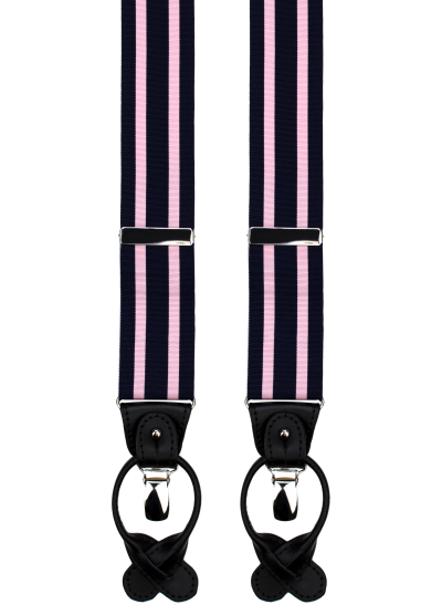 PINK STRIPE SUSPENDERS