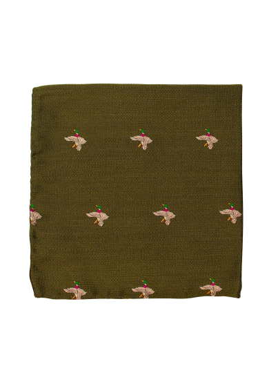 GREEN MALLARD POCKET SQUARE