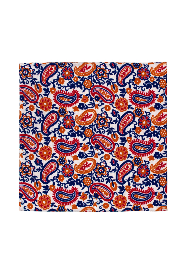 RED PAISLEY SILK POCKET SQUARE