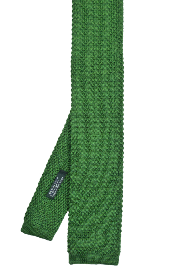 GREEN SOLID WOOL TIE