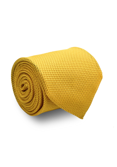 YELLOW GRENADINE SILK TIE