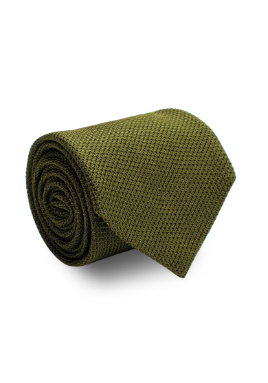 GREEN GRENADINE SILK TIE