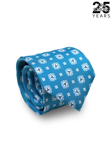 BLUE EMBLEM SILK TIE