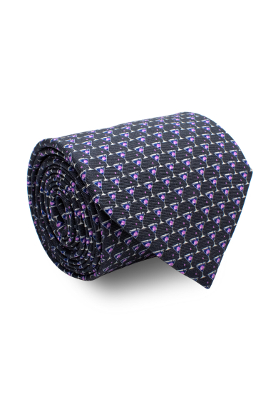 DARK GREY COCKTAIL SILK TIE