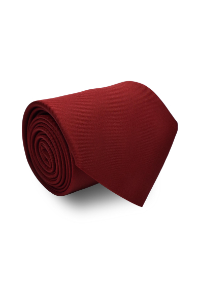 RED SOLID SILK TIE