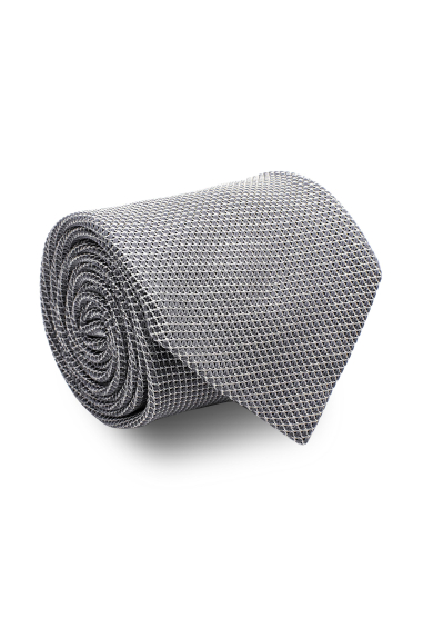 GREY GRENADINE SILK TIE