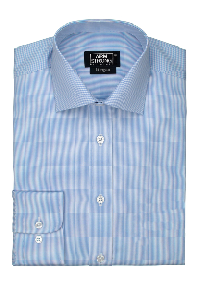 LIGHT BLUE DOGTOOTH PINPOINT OXFORD
