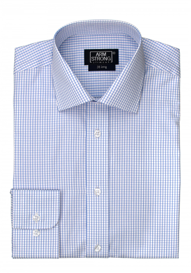 LIGHT BLUE CHECK POPLIN