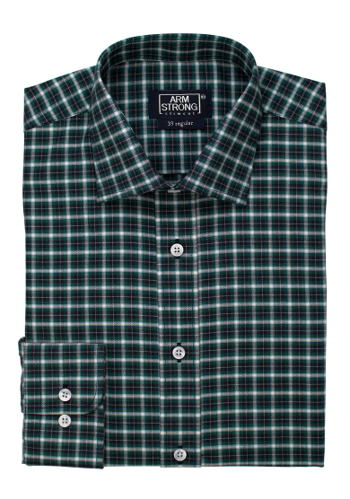 GREEN NAVY CHECK TWILL