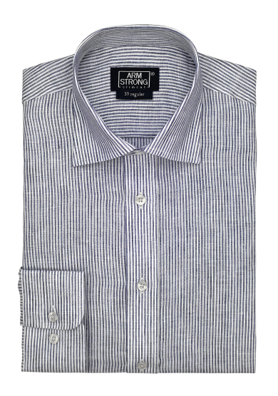 NAVY STRIPE LINEN