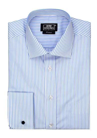 LIGHT BLUE STRIPE POPLIN