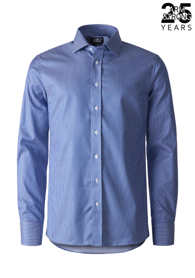 NAVY STRIPE TWILL